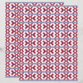 部族幾何学模様（赤、青、白） (正面/裏面)