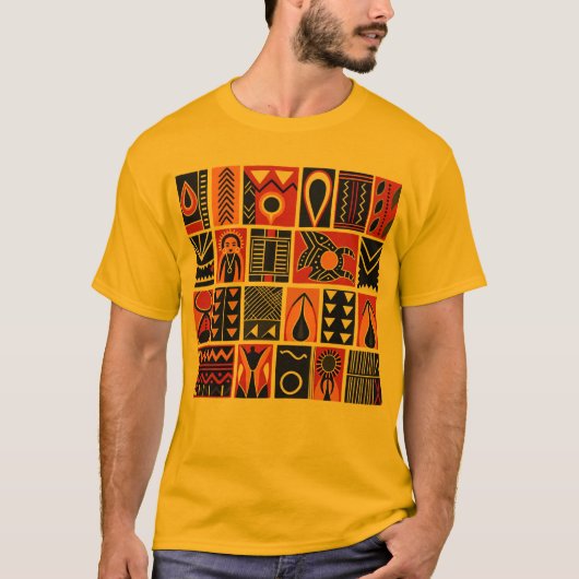 部族幾何学模様 Tシャツ (正面)