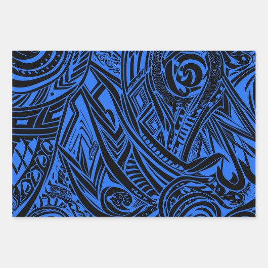 部族抽象芸術パターンコレクション ラッピングペーパーシート (正面3)