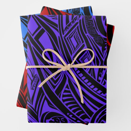 部族抽象芸術パターンコレクション ラッピングペーパーシート (インサイチュ)