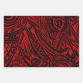 部族抽象芸術パターンコレクション ラッピングペーパーシート (正面2)