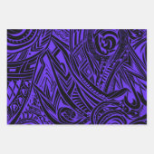 部族抽象芸術パターンコレクション ラッピングペーパーシート (正面)