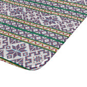 部族数々の色の古代シンボルフォークアートデザイン カッティングボード (角)