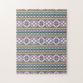 部族数々の色の古代シンボルフォークアートデザイン ジグソーパズル (縦)