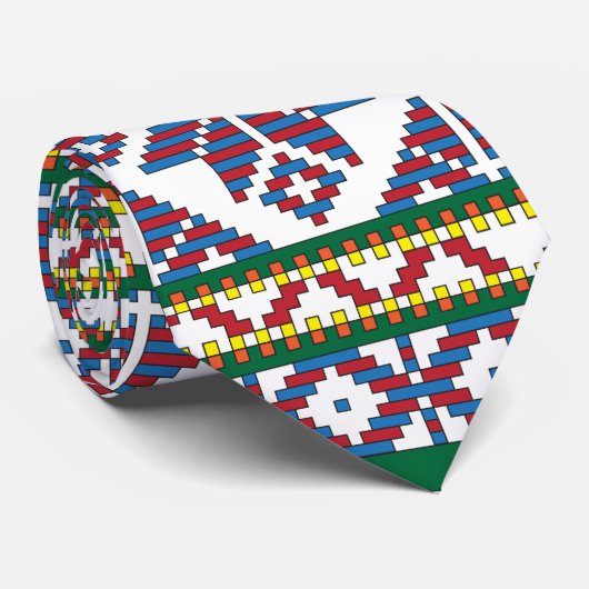 部族数々の色の古代シンボルフォークアートデザイン ネクタイ (ロール)