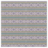 部族数々の色の古代シンボルフォークアートデザイン ファブリック (クローズアップ)