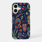 部族柄 iPhone 16ケース (裏面)