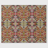 部族模様の包み紙 ラッピングペーパー (フラット)