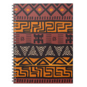 部族民族のカラフルボヘミアン様式と青斑 ノートブック (正面)