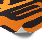 部族民族のカラフルボヘミアン様式と青斑 ポスター (角)