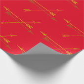 部族用赤い矢印の折り返し紙 ラッピングペーパー (角)