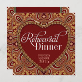 部族的ボヘミアンレハーサルディナー招待状 招待状 (正面/裏面)