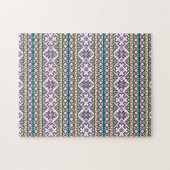 部族的多色古代符号民间艺术设计 ジグソーパズル (横)