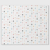 部族矢印パターンパーティーの折り返し ラッピングペーパー (フラット)