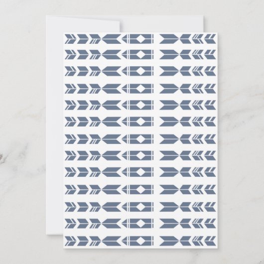 部族矢印ベビーシャワー招待状ボーイ 招待状 (裏面)