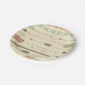 部族矢印先住民パターンヴィンテージトレンディー モダン ペーパープレート (アングル)