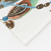 部族矢印：水色ヴィンテージイラストレーション。 フリースブランケット (角)