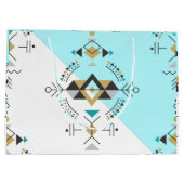 部族秘密幾何学デザイン ラージペーパーバッグ (裏面)