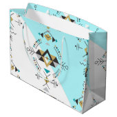 部族秘密幾何学デザイン ラージペーパーバッグ (裏面アングル)