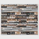 部族素朴のアフリカ自然系アメリカ人ギフト ラッピングペーパー (フラット)