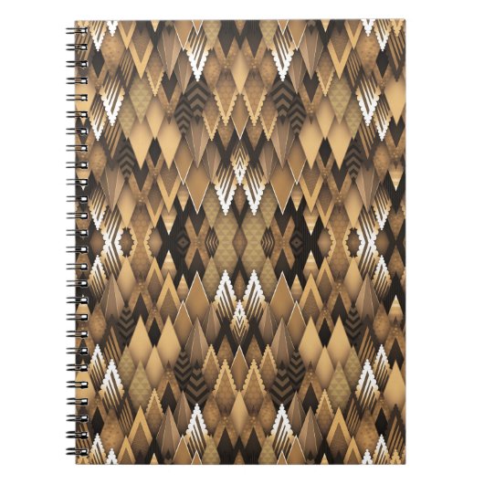 部族素朴三角形パターン ノートブック (正面)