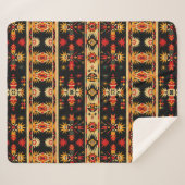 部族素朴南部プリント シェルパブランケット (正面(横))
