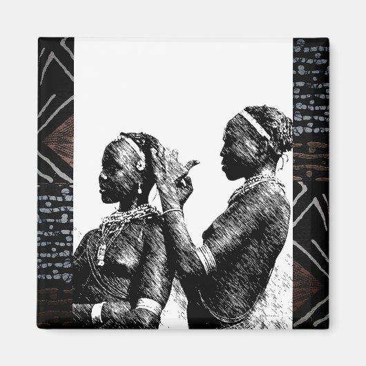 部族結婚の準備 マグネット (正面)