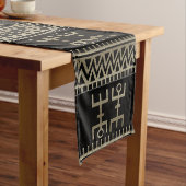 部族舞踊のグラフィックパターン ショートテーブルランナー (インサイチュ)