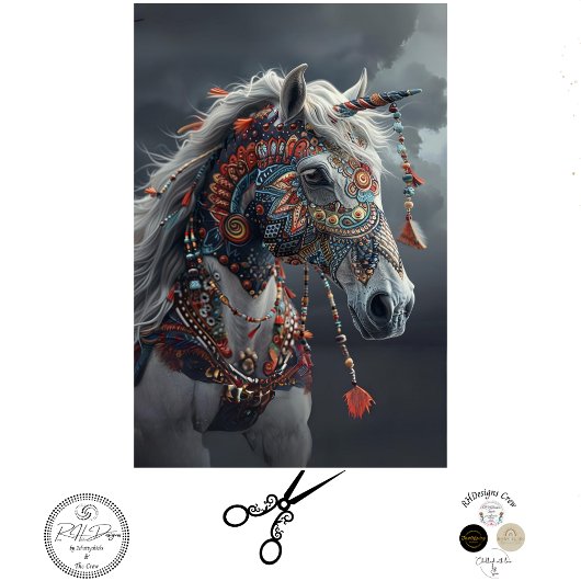 部族色彩の鮮やかアメリカのインドのデジタル切り離 薄葉紙