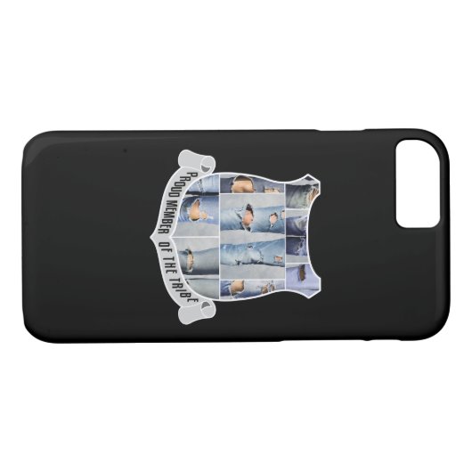 部族誇りを持ったの一員でカスタマイズ可能な黒 Case-Mate iPhoneケース (裏面(横))