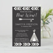 部族誕生日招待状|ブラック、シルバーポウワオ 招待状 (スタンド正面)