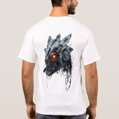 部族顔フローティングホワイト – アイアンマスク Tシャツ (裏面)