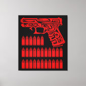 部族風の銃イラスト キャンバスプリント (正面)