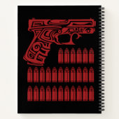 部族風の銃イラスト ノートブック (裏面)