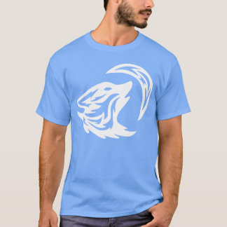 部族風ホワイトハウリングウルフタトゥー 70年代少年 Tシャツ