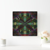 部族 スクエア壁時計 (ホーム)