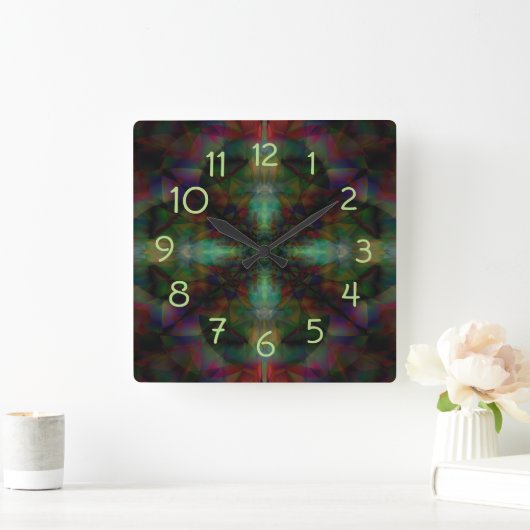 部族 スクエア壁時計 (ホーム)
