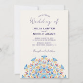 部族 フォーク カントリー 文化 クレスト マンダラ ウェディング 招待状 (正面)