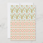 部族 ボホ ティピーの誕生日シャワー招待状 招待状 (裏面)