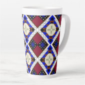 部族、幸福、先住民アメリカンZia カフェラテマグ (右アングル)