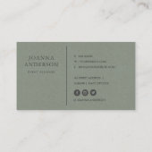 部素朴族灰色ボヘミアパーソナライズされた型 名刺 (裏面)