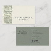 部素朴族灰色ボヘミアパーソナライズされた型 名刺 (正面/裏面)