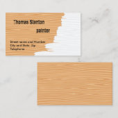 部色彩の鮮やか分木目の名刺 名刺 (正面/裏面)