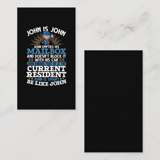 郵おもしろい便郵便局員 名刺 (正面/裏面)