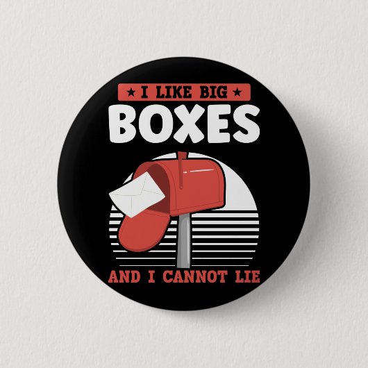 郵便おもしろい人郵便人郵便運送業者 缶バッジ (正面)