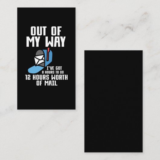 郵便おもしろい会社員郵便局の郵便配達人 名刺 (正面/裏面)