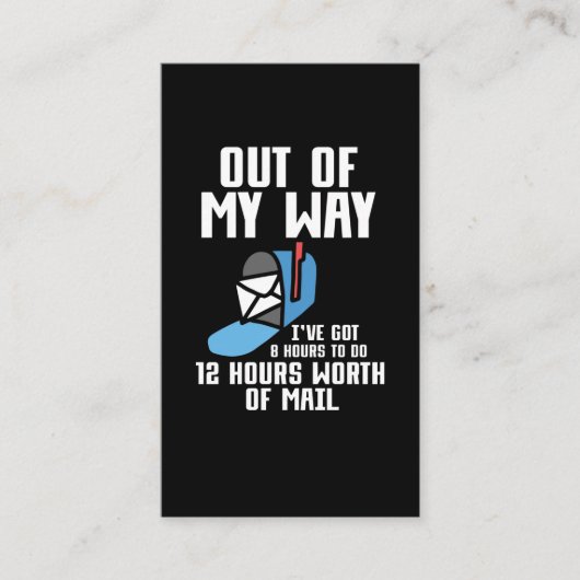 郵便おもしろい会社員郵便局の郵便配達人 名刺 (正面)