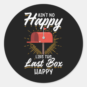 郵便おもしろい配送業者の郵便配達人 ラウンドシール