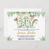 郵便でのベビーシャワーの招待 インビテーションポストカード (正面/裏面)