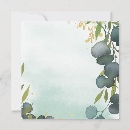 郵便でシャワー |ウッドランド動物の赤ちゃんシャワー 招待状 (裏面)